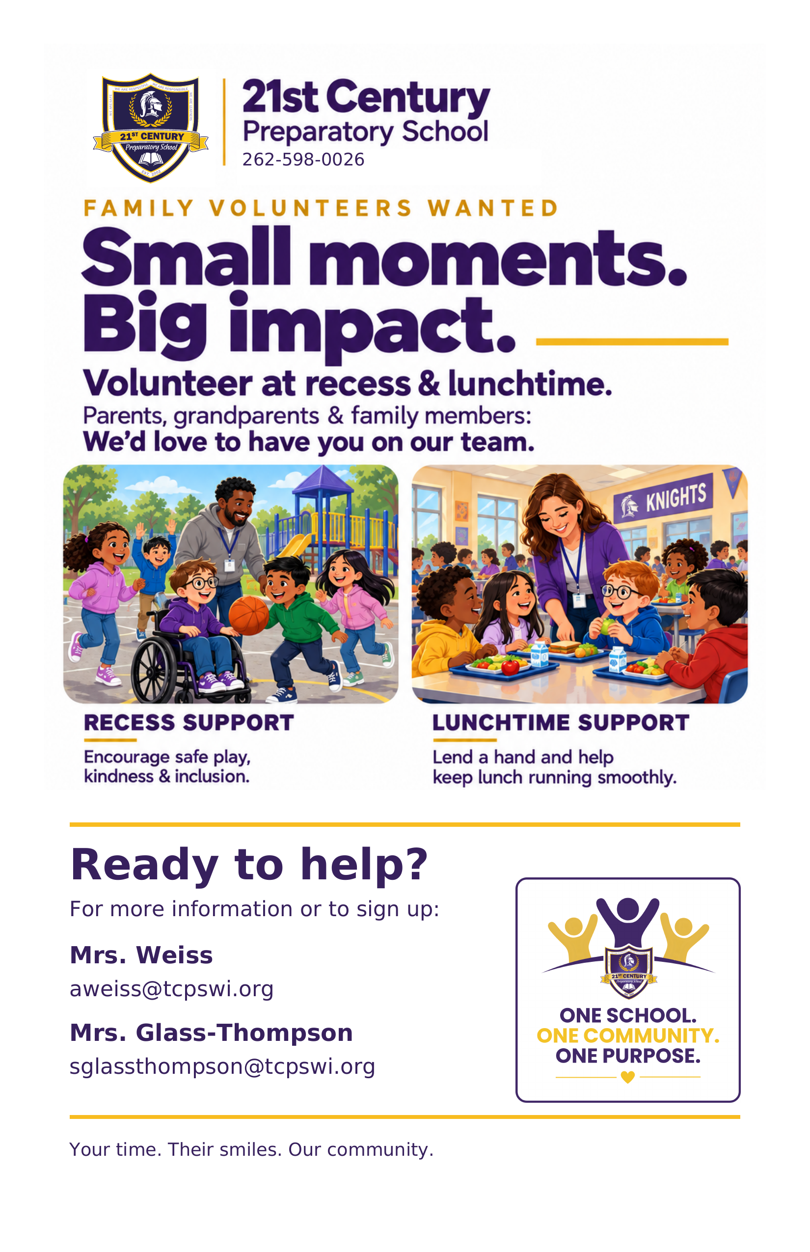 Families, we need your help!